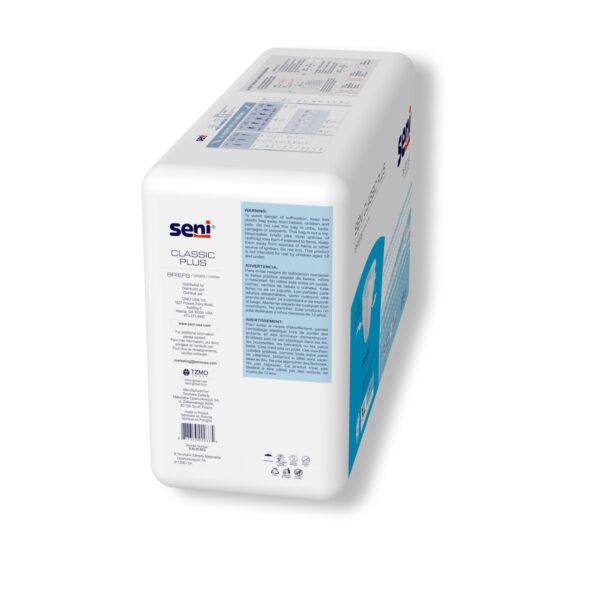 Seni Classic Plus X-Large Unisex Adult Incontinence Brief by Seni, Part Number S-XL25-BC2 - Image 6