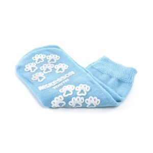 McKesson Terries Youth Slipper Socks with Double Tread - Light Blue, Part Number 40-3849-001