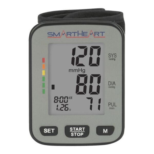 Smartheart Home Automatic Digital Blood Pressure Monitor with Adult Wrist Cuff - Model 01-527 - Image 2