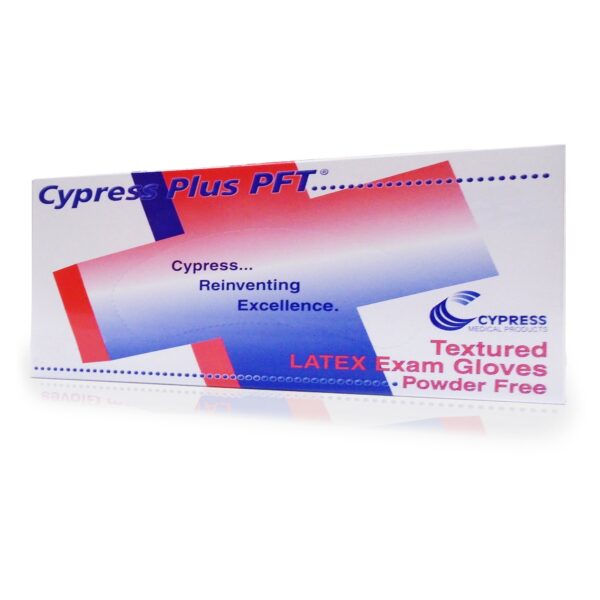 Cypress Plus PFT X-Small Exam Latex Gloves by Brand 23-90 * Non-Sterile, Fully Textured, Ivory - Image 3