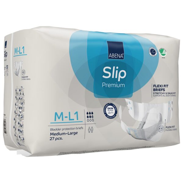 Abena Slip Flexi Fit Medium / Large Unisex Adult Incontinence Brief with 1,800 mL Absorbency - Image 4