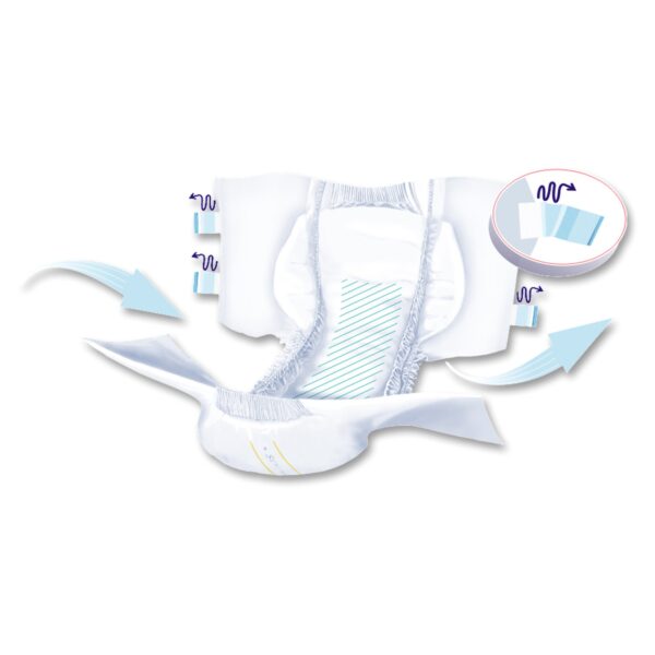 Seni Super X-Small Unisex Adult Incontinence Brief with Heavy Absorbency - Part Number S-XS25-BS1 - Image 9