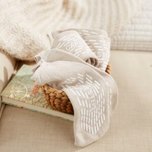 Care-Steps Unisex Adult Large Slipper Socks with Non-Skid Tread - Beige, Part Number 80104