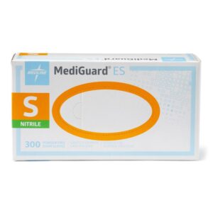 MediGuard MG3001 Small Non-Sterile Nitrile Exam Gloves - Blue, Textured Fingertips, Standard Cuff Length