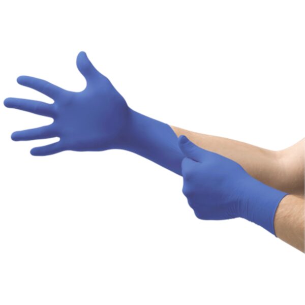 Micro-Touch Exam Gloves Large - Non-Sterile Nitrile, Textured Fingertips, 9-inch Standard Cuff by Microflex Part 6034313 - Image 3