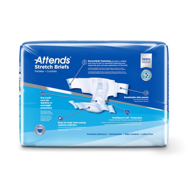Attends Unisex Adult Incontinence Brief DDSLXL * Heavy Absorbency, Size Large to Extra Large - Image 4