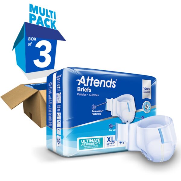 Attends Advanced X-Large Unisex Adult Incontinence Brief * Heavy Absorbency, 58-63 inch Waist - Image 8