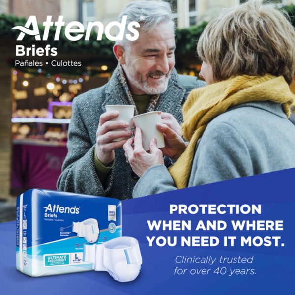 Attends Advanced Large Unisex Adult Incontinence Brief - Heavy Absorbency, Size 38-58 Inches - Image 10