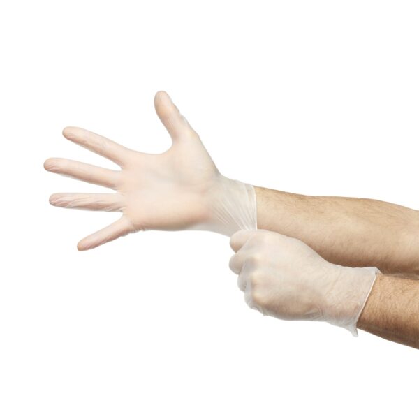 McKesson Confiderm Large Vinyl Exam Gloves - Disposable, Powder-Free, Ambidextrous - Image 6