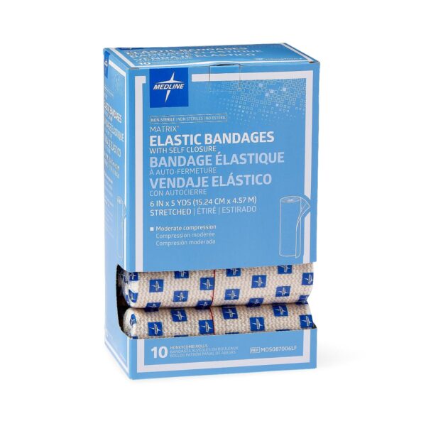 Matrix 498692 Elastic Bandage, 6 Inch x 5 Yard, Medium Compression with Self-Closure, Natural Non-Sterile - Image 3