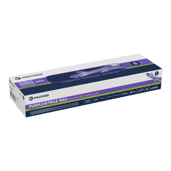 Max? Small Purple Nitrile Exam Gloves by Brand - Part No. 44992 - Image 2