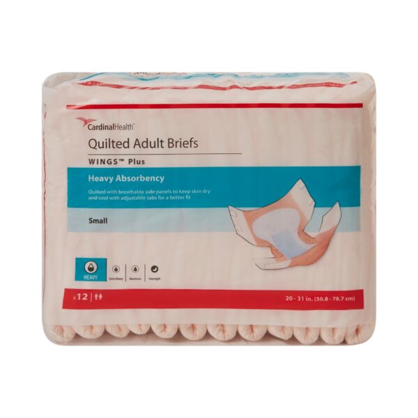 Unisex Adult Incontinence Brief Wings Plus Quilted - Heavy Absorbency by Brand 66032A - Image 2