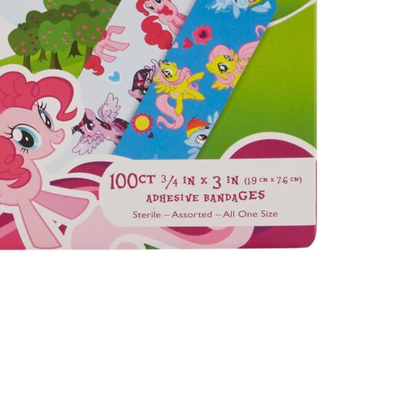American White Cross Stat Strip 3/4 x 3 Inch Sterile Kid-Design Bandages with My Little Pony Graphics - Image 6