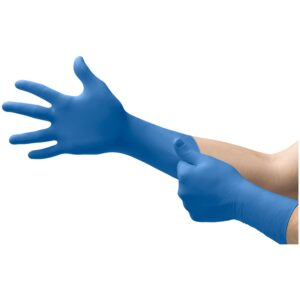 SafeGrip Small NonSterile Latex Exam Gloves with Extended Cuff * Blue, Chemo Tested, Textured Fingertips