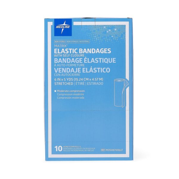 Matrix 498692 Elastic Bandage, 6 Inch x 5 Yard, Medium Compression with Self-Closure, Natural Non-Sterile - Image 4