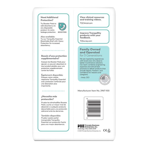 Tranquility Essential Unisex Incontinence Brief X-Large - Moderate Absorbency, Part #2967-100 - Image 4