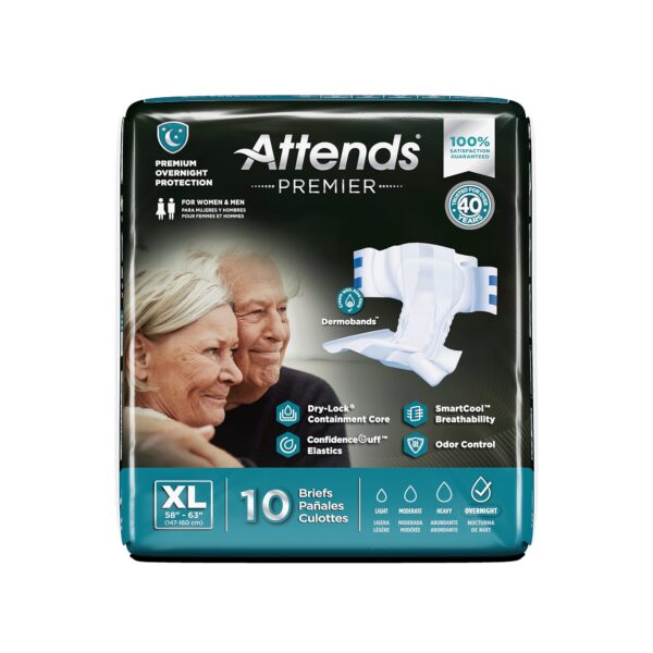 Attends Premier X-Large Unisex Adult Incontinence Brief (Part No. ALI-BR40) - Image 3