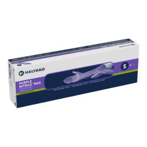 Purple Nitrile Max Exam Gloves - Small, 16-Inch Extended Cuff, Fully Textured by Brand 44992