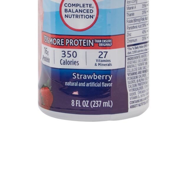Ensure Plus Nutrition Shake Strawberry Flavor by Abbott, 8 oz. Liquid Bottle - Image 6