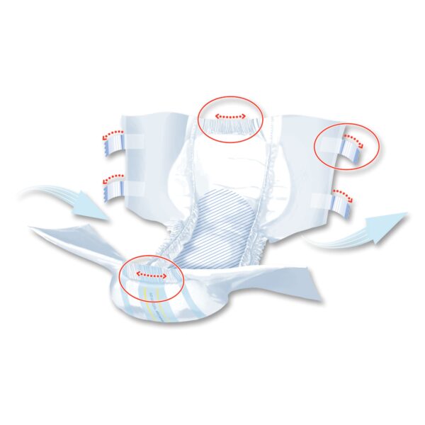 Seni Super Quatro Large Unisex Adult Incontinence Brief with Heavy Absorbency * Part Number S-LA09-BQ1 - Image 9