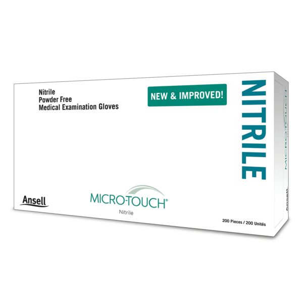 Ansell Micro-Touch Nitrile Exam Gloves X-Small - NonSterile, Textured Fingertips, Blue, Chemotherapy Tested - Image 3