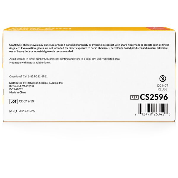 CareStock Large Non-Sterile Vinyl Exam Gloves - Smooth, Clear, Standard Cuff, Powder-Free, 100 Gloves - Image 9