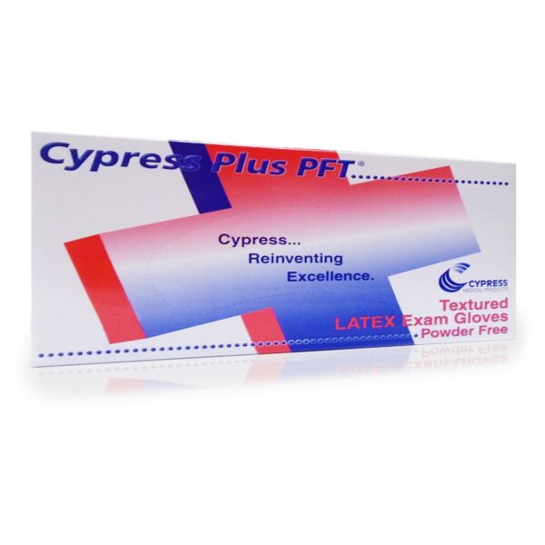 Cypress Plus PFT X-Small Exam Latex Gloves by Brand 23-90 * Non-Sterile, Fully Textured, Ivory - Image 2