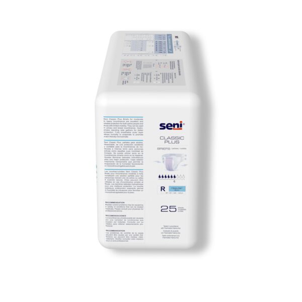 Seni Classic Plus Regular Disposable Incontinence Brief by Seni - Moderate Absorbency, Fits 40-50 Inch Waists - Image 6