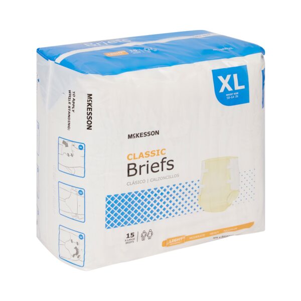 McKesson Classic Unisex Adult Incontinence Brief * X-Large, Light Absorbency - Image 7