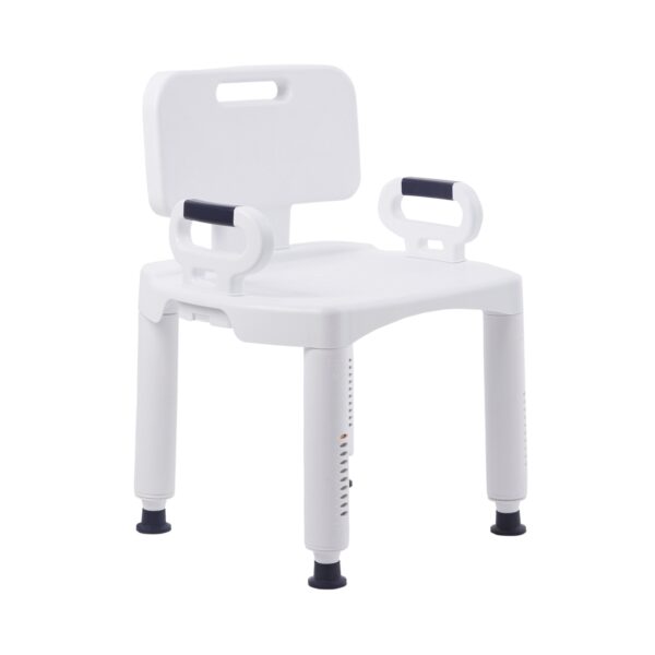 McKesson Bath Bench with Removable Arms and Backrest, 21-1/4 Inch Seat Width, Supports up to 350 lbs - Image 2
