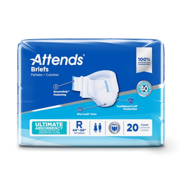 Attends Advanced Regular Unisex Adult Incontinence Brief DDC25 with SecureGrip Fastening and Dry-Lock Core - Image 3