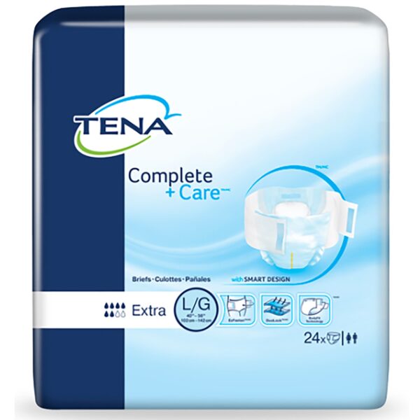 TENA Complete + Care Large Unisex Adult Incontinence Brief * Moderate Absorbency, 40-56 Inch Waist - Image 4