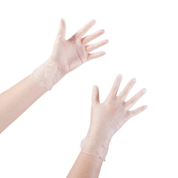 McKesson Small Powder-Free Vinyl Exam Gloves - Clear, Non-Sterile, Standard Cuff - Image 7