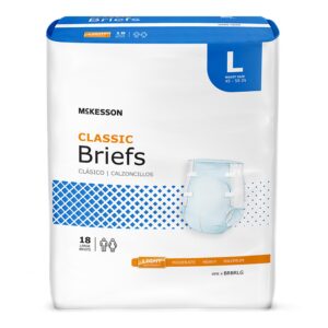 McKesson Classic Large Disposable Incontinence Brief - Light Absorbency, Unisex Adult, Size Large