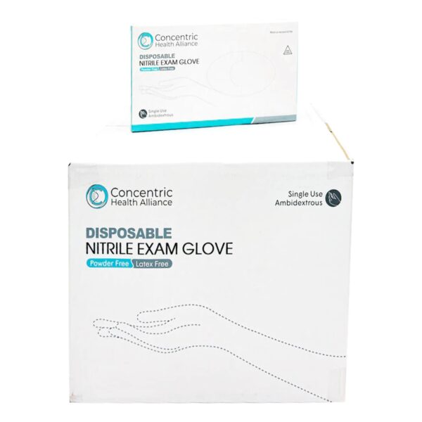 Concentric Small Blue Nitrile Exam Gloves by 3M with Standard Cuff * Latex-Free, Ambidextrous Fit - Image 3