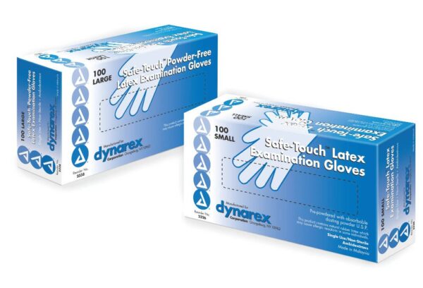 Safe-Touch Small Latex Exam Gloves - NonSterile, Textured Fingertips, Ivory