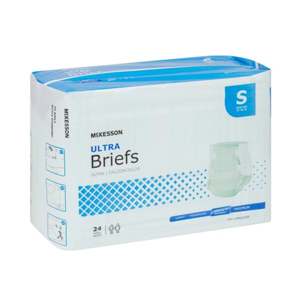 McKesson Unisex Adult Incontinence Brief Ultra Small Disposable Heavy Absorbency (Part Number BRULSM) - Image 7