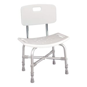 McKesson Aluminum Bath Bench with Backrest, 20-Inch Seat Width, 500 lbs Capacity
