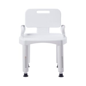 McKesson Bath Bench with Removable Arms and Backrest, 21-1/4 Inch Seat Width, Supports up to 350 lbs