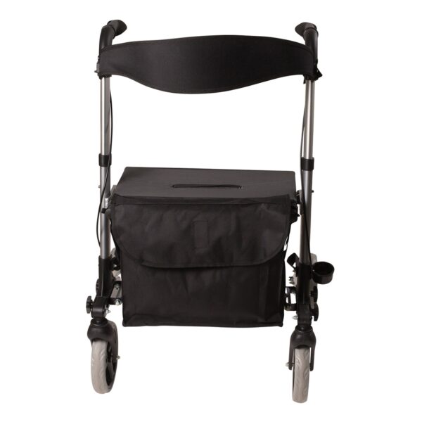 HealthSmart Gateway 4 Wheel Rollator in Titanium Gray * Adjustable Height, Lightweight Folding Aluminum Frame - Image 3