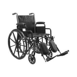 McKesson Dual Axle Wheelchair with Elevating Leg Rest * 18-Inch Seat, 300 lbs Capacity, Silver Vein Finish