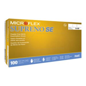 Supreno SE X-Large Nitrile Exam Gloves by BrandName * Non-Sterile, Textured Fingertips, Standard Cuff, Blue