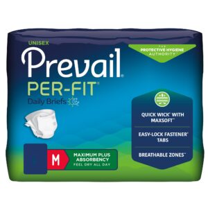 Prevail Per-Fit Max Plus Medium Adult Incontinence Brief * Heavy Absorbency, 32-44 Inch Waist