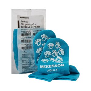 McKesson Terries Unisex Adult Slipper Socks * One Size Fits Most, Double Tread for Safety & Comfort