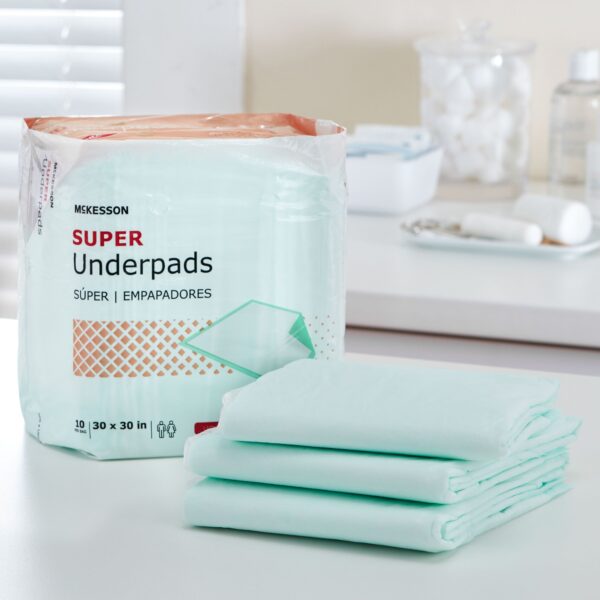 McKesson Super Disposable Underpad 30 x 30 Inch with Moderate Absorbency - Image 5