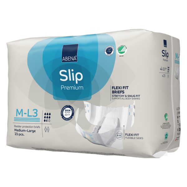 Abena Slip Flexi Fit Medium / Large Unisex Adult Incontinence Brief with 3,000 mL Absorbency - Image 4
