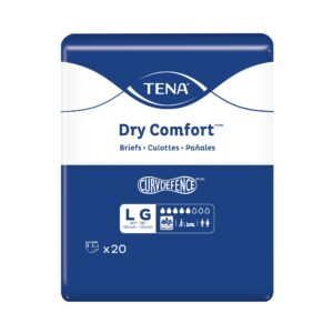 TENA Dry Comfort Unisex Adult Incontinence Brief, Large, Moderate Absorbency - Part Number 67430