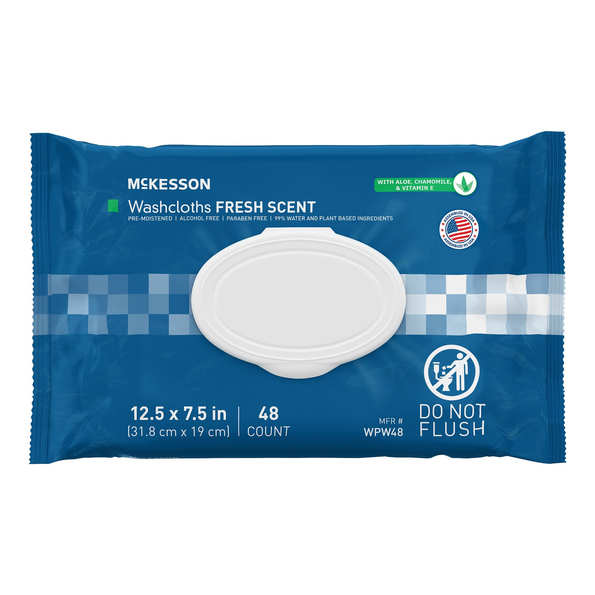 McKesson Personal Cleansing Wipes Scented, 48 Count * Soft Pack with Aloe, Chamomile & Vitamin E