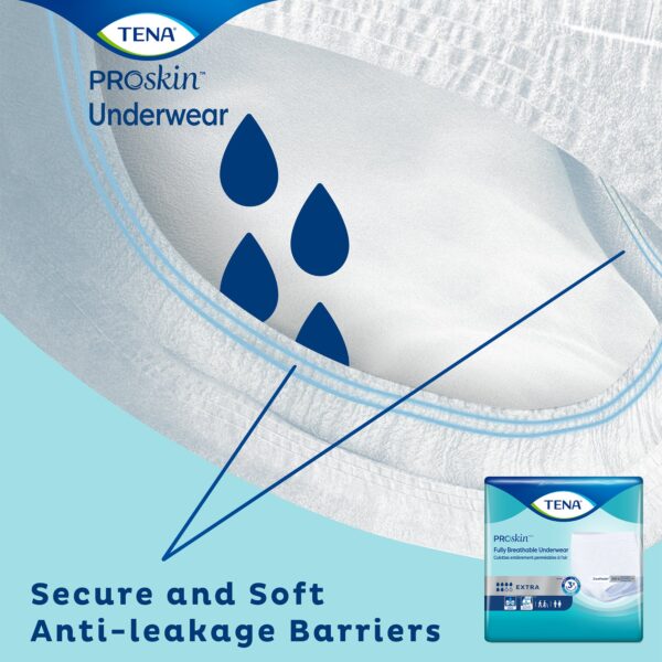 TENA ProSkin Extra Small Unisex Absorbent Underwear - Moderate Absorbency, Breathable, Comfortable Fit - Image 6