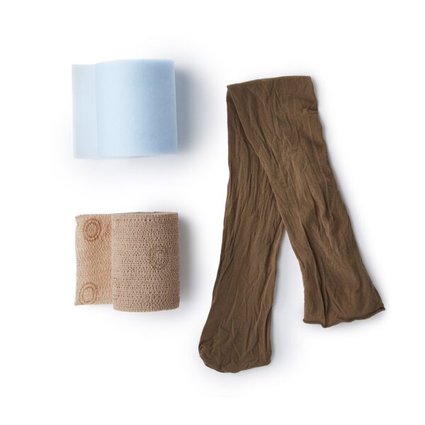 CoFlex TLC 2-Layer Compression Bandage System by Andover with Indicators, 4 Inch x 3 2/5 Yard & 4 Inch x 5 1/10 Yard, Tan, Non-Sterile - Image 4